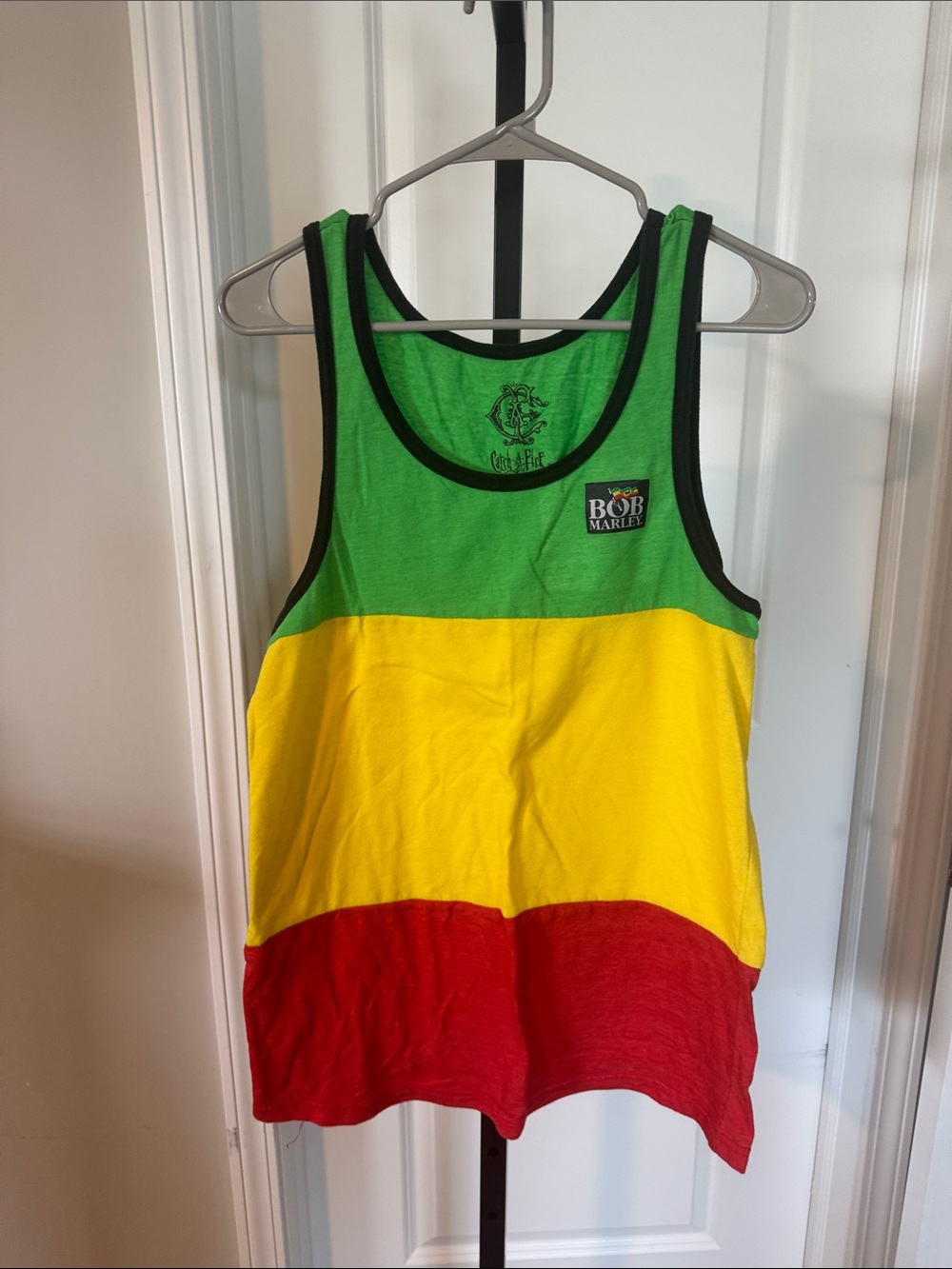 Bob Marley Colorblock Tank Top - Green/Yellow/Red